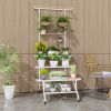 4-Tier Hanging Plant Stand with Hanging Bar