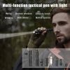 Multifunctional Tactical Self-Defense Pen Fragile Window Breaker Ballpoint Pen With 100LM Flashlight EDC Outdoor Survival Tool