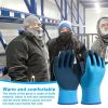 1 Pair Winter Working Gloves Warm Plush Lining Matte Coated Gloves Waterproof Hand Protector Housework Gardening Latex Gloves