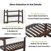 4-Tier Bamboo Plant Rack with Guardrails Stable and Space-Saving