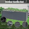 8x4x2 ft Galvanized Raised Garden Bed, Outdoor Planter Garden Boxes Large Metal Planter Box for Gardening Vegetables Fruits Flowers,Gray