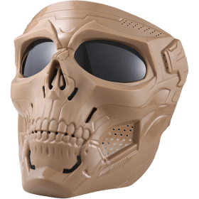 Skull Mask Full Face Tactical Masks For CS Survival Games Shooting Cosplay Movie Paintball Halloween Scary Masks (Color: BrownGrey)