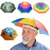 Portable Rain Hat Outdoor Folding Umbrella Fishing Sun Shade Anti-UV Camping Fishing Headwear Cap Beach Head Hat Accessory