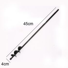 9 Size Garden Auger Drill Bit Tool Ground Drill Earth Drill Spiral Hole Digger Flower Planter Seed Planting Gardening Fence Yard (Color: 4X45cm)