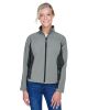 Ladies' Soft Shell Colorblock Jacket - CHARCL/ DK CHRCL - S