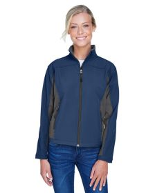 Ladies' Soft Shell Colorblock Jacket - CHARCL/ DK CHRCL - S (Color: NAVY/ DK CHRCOAL)