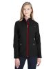 Ladies' Transport Soft Shell Jacket - BLACK/ RED - XS