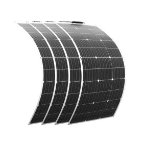 2Pcs 4Pcs 10Pcs 100W solar panel Monocrystalline Solar Cell Flexible for Car/Yacht/Steamship 12V 24 Volt 100 Watt Solar Battery (Color: 400W solar panel)