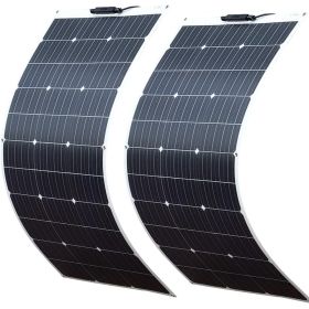 2Pcs 4Pcs 10Pcs 100W solar panel Monocrystalline Solar Cell Flexible for Car/Yacht/Steamship 12V 24 Volt 100 Watt Solar Battery (Color: 200W solar panel)