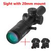 1-5X24 Tactical Optical Rifle Scope Red and Green Illuminated Reticle Hunting Scopes Compact Scope Ar15 Sight