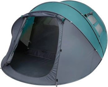 6 Person Easy Pop Up Awnings Setup,Waterproof, Double Layer,Instant Family Tents for Camping,Hiking & Traveling Awnings (Color: Dark Green)