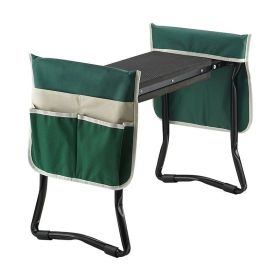 Foldable Portable Gardener Kneeling Bench Stool (Color: Green)