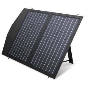 ALLPOWERS 60 100 140W Solarpanel for Jackery / BLUETTI / ECOFLOW Portable Powerstation , Foldable Solar Power Backup for Outdoor (Color: 60W Solarpanel)