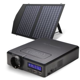 ALLPOWERS Solar Powerbank 41600mAh Home Backup,Outdoor Emergency Power 200W Powerstation Mit Solarpanel 60/100W For Tablet Phone (Color: 200W 60Wsolarpanel)