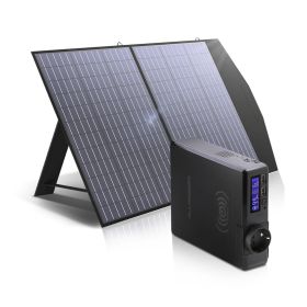 ALLPOWERS Solar Powerbank 41600mAh Home Backup,Outdoor Emergency Power 200W Powerstation Mit Solarpanel 60/100W For Tablet Phone (Color: 200W 100Wsolarpanel)