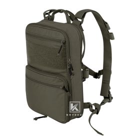 KRYDEX Tactical D3 Flatpack Backpack Upgraded Version 23L Expandable Assaulter Pack Hydration MOLLE / Strap Backpack (Color: Ranger Green)