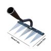 Metal Garden Rake Multifunctional Weeding Hoe Rake Harrow Farm Tool Weeding Scarifier Artifact Agricultural Tools Gardening Lawn