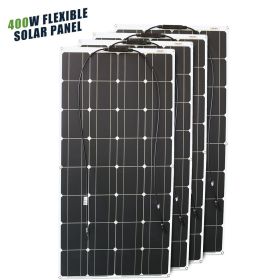 12V Flexible Solar Panel 600W 100W 200W 300W 400W 500W Bendable Waterproof Monocrystalline Best Solar Panel China for RV Boat (Color: 400W solar panel)