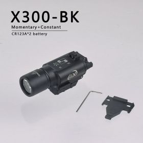 US warehouse Surefir M600C M600 M300 X300 Ultra Tactical Scout Light Rifle Weapon Flashlight Hunting Momentary Pressure Switch (Color: X300 Black)