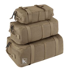 Krydex Tactical Modular Pouch Set Outdoor Backpack Organizer Travel Suitcase Packing Cubes (Color: CB)