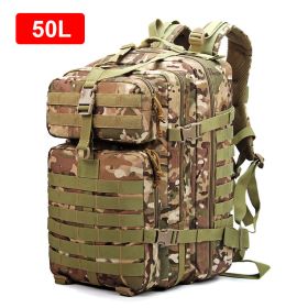 30L/50L Military Tactical Backpack 900D Nylon Waterproof Rucksacks Army Outdoor Sports Camping Hiking Trekking Hunting Bag (Color: CP (50L))