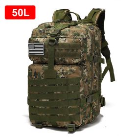 30L/50L Military Tactical Backpack 900D Nylon Waterproof Rucksacks Army Outdoor Sports Camping Hiking Trekking Hunting Bag (Color: Jungle Green (50L))