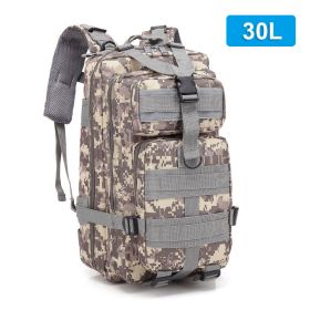 30L/50L Military Tactical Backpack 900D Nylon Waterproof Rucksacks Army Outdoor Sports Camping Hiking Trekking Hunting Bag (Color: ACU Grey (30L))