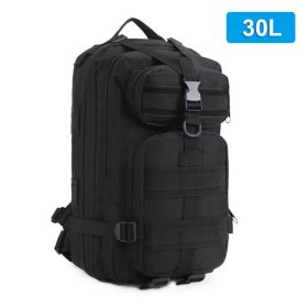 30L/50L Military Tactical Backpack 900D Nylon Waterproof Rucksacks Army Outdoor Sports Camping Hiking Trekking Hunting Bag (Color: Black (30L))