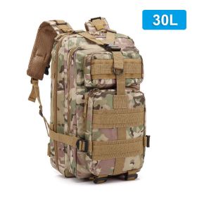 30L/50L Military Tactical Backpack 900D Nylon Waterproof Rucksacks Army Outdoor Sports Camping Hiking Trekking Hunting Bag (Color: CP (30L))