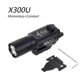 SureFire X300 X300U X300V IR Airsoft Weapon Gun Light Pistol Scout Flashlight Glock 17 With Upgrade Remote Dual Function Switch (Color: X300U(BK))