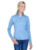 UltraClub 8618W Ladies' Cool & Dry Heathered Performance Quarter-Zip