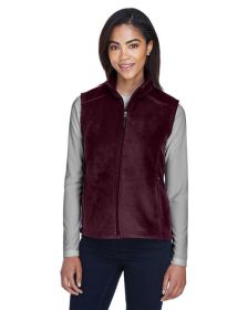 CORE365 78191 Ladies' Journey Fleece Vest (Color: BURGUNDY)