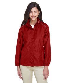 CORE365 78185 Ladies' Climate Seam-Sealed Lightweight Variegated Ripstop Jacket (Color: CLASSIC RED)