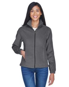 UltraClub 8481 Ladies' Iceberg Fleece Full-Zip Jacket (Color: CHARCOAL)