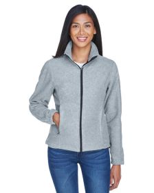 UltraClub 8481 Ladies' Iceberg Fleece Full-Zip Jacket (Color: GREY HEATHER)