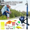 Fishing Rod and Reel Full Kit Telescopic Handle Rod Fishing Reel combo for Freshwater Fishing Line Carry Bag Fishing Gear Set