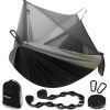 Hammock Camping with Rain Fly Tarp and Net, Portable Camping Hammock Double Tree Hammock Outdoor Indoor Backpacking